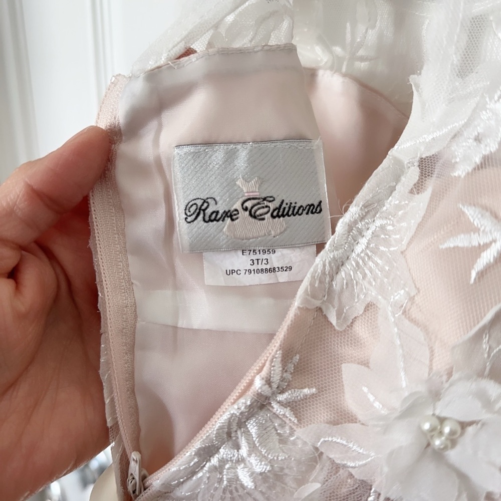 Rare Editions Gold and Pink Ruffled Tiered Dress - Picture 9 of 11